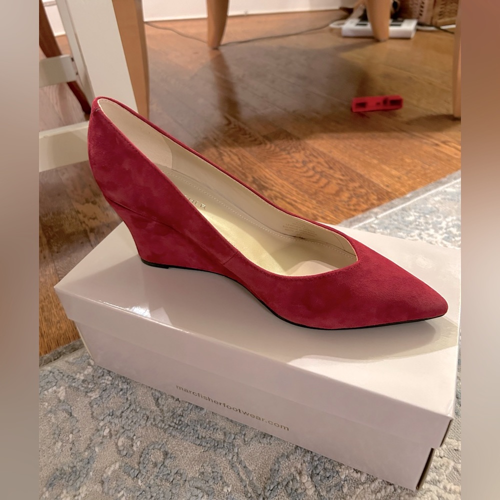 Marc Fisher Red Suede Shoes